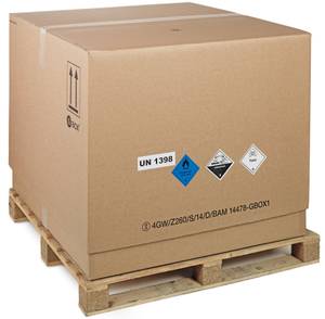 UN 1398 GBOX 4GW Gefahrgutkartons mit Gefahrgutetiketten. Gefahrgutverpackungen / Industrieverpackungen von ALEX BREUER im Onlineshop
