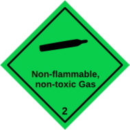 Gefahrgutetiketten / Gefahrgutaufkleber / Gefahrzettel NON FLAMMABLE NON TOXIS GAS Gefahrgutklasse 2. Für Kennzeichnung von Gefahrgutverpackungen > Im ALEX BREUER Onlineshop kaufen