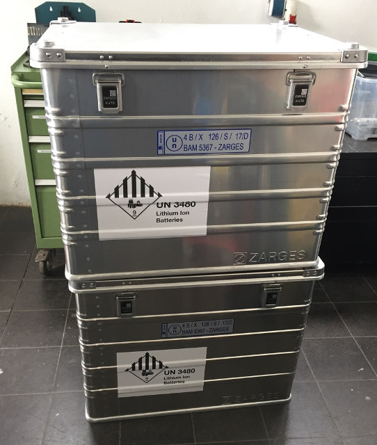 UN 3480 GBOX Alubox – Gefahrgutverpackungen / Industrieverpackungen für Lithiumbatterien Gefahgutklasse 9 im Onlineshop kaufen. Projekt Sonnenwagen